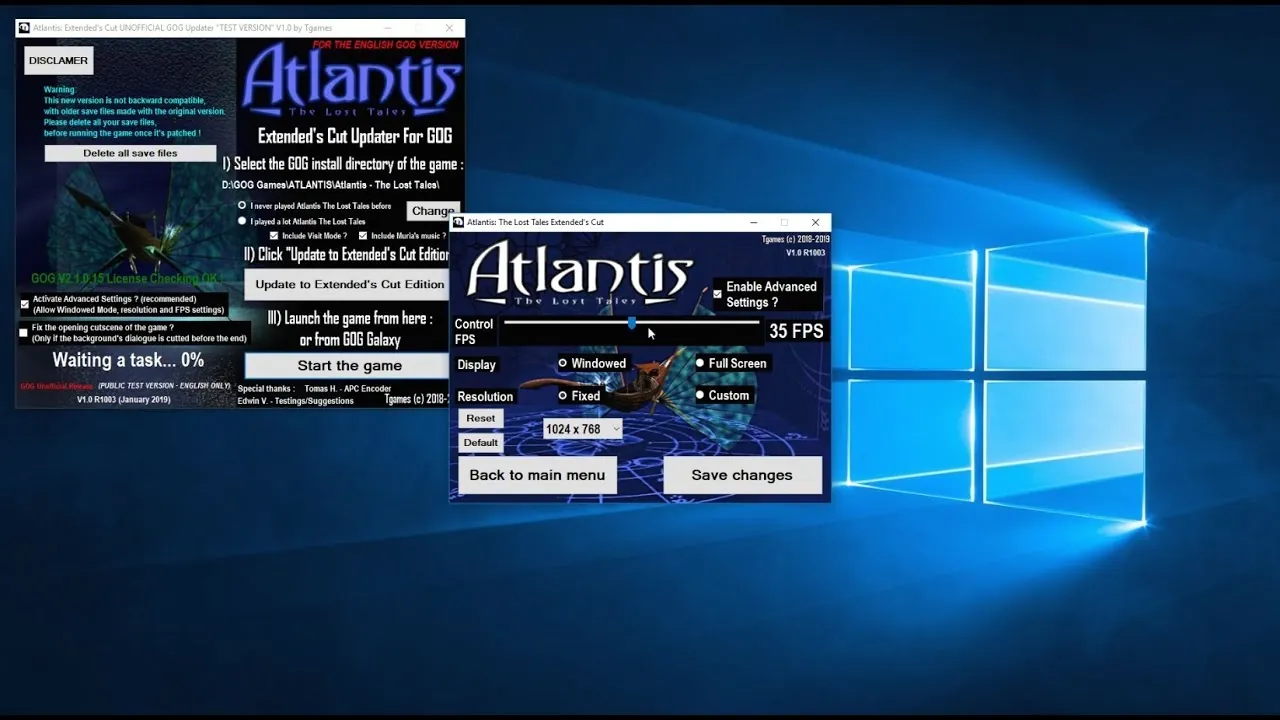 Atlantis The Lost Tales: Extended Cut Update V1.0 R1003
