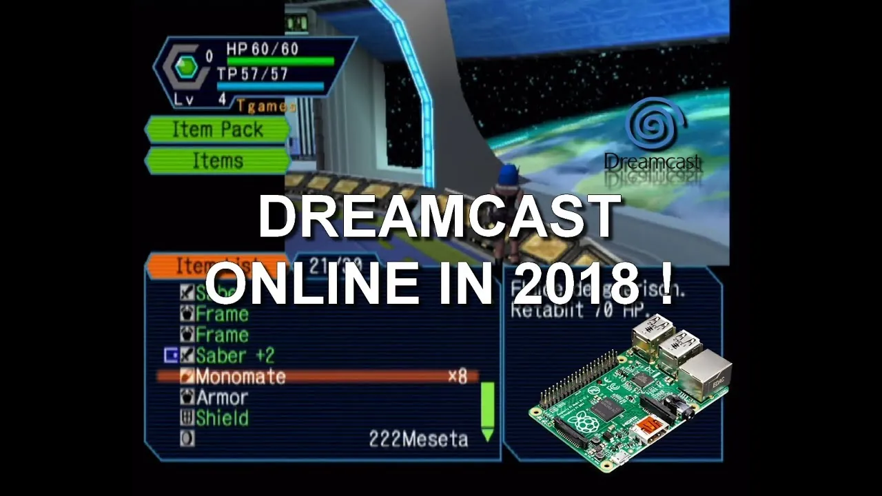 DREAMCAST ONLINE IN 2019 ! Phantasy Star Online, Quake 3 - Raspberry Pi (DreamPi) (Original Console)